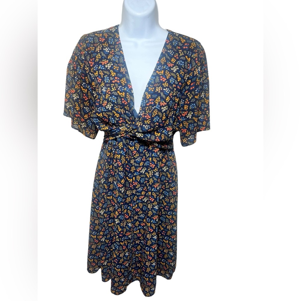 Madewell Women's Minimal Floral Mini Dress - Size (16) - Excellent Condition